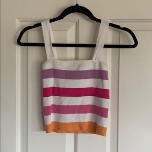 FOREVER21 Striped Sweater Crop Top